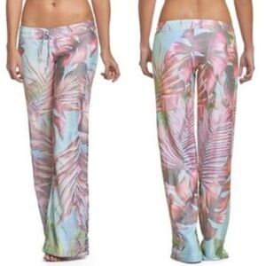 Pilyq Pastel Tropical Wide Leg Pants M/L
